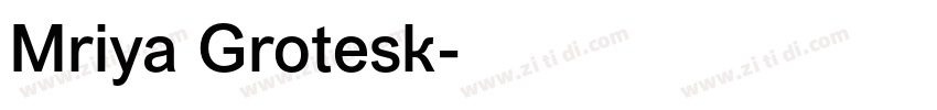 Mriya Grotesk字体转换